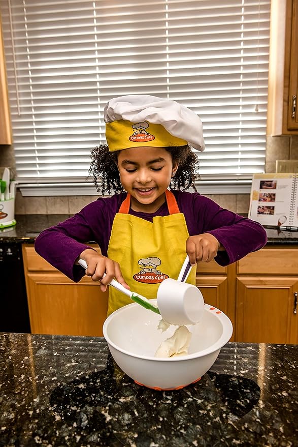 Curious Chef Medium Silicone Mixing Spatula for Kids, Dishwasher Safe, Made with BPA-Free Plastic, Real Kitchen Tool