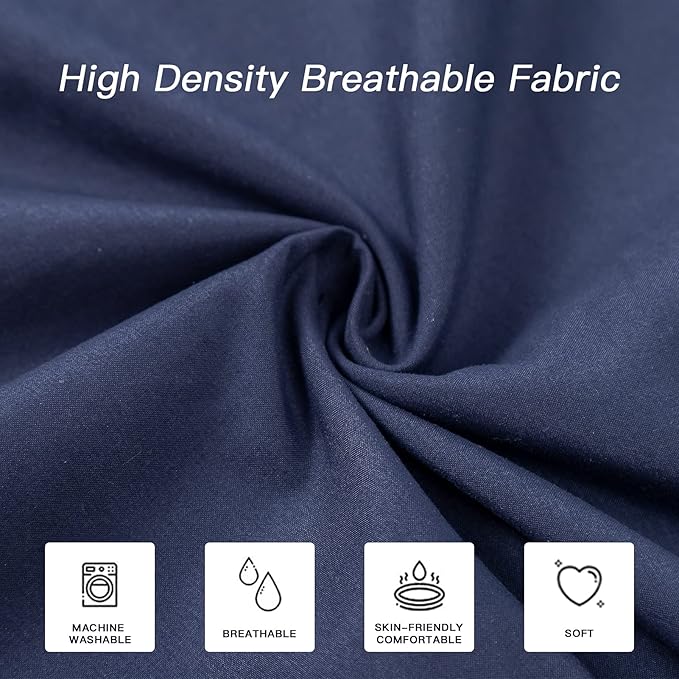 DOWNCOOL Luxury Full Body Pillow Insert with Fiber Cover - Ultra Soft Body Pillow for Sleeping - Breathable Long Bed Pillow Insert, 20"x54"(Blue, with Cover)