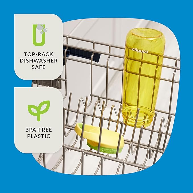 Contigo Micah Water Bottle, 20 oz, Pineapple/Cool Lime