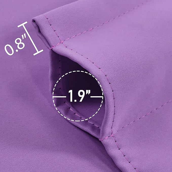 Light Purple Valance for Windows 72x18 Inch Solid Thermal Insulated Blackout Rod Pocket Kitchen Short Curtain Toppers Valance for Bathroom Living Room, Lilac Lavender