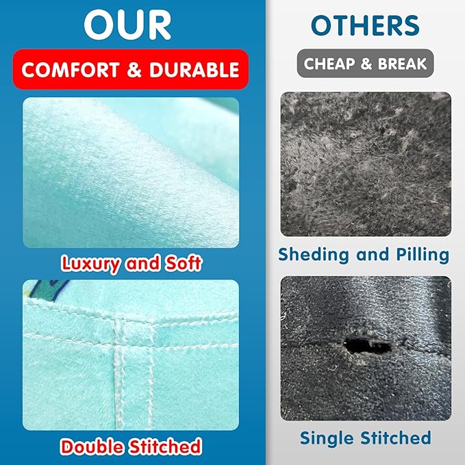 Lukeight Stuffed Animal Storage Bean Bag Chair Cover for Kids, Dinosaur Zipper Beanbag Chair Cover for Organizing Toddler and Kids' Rooms Plush Toys (Dino Blue, X-Large)