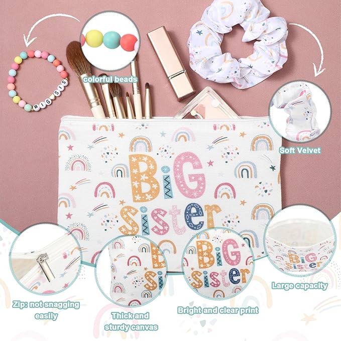 4 Pieces Sports Gifts Set - Hair Scrunchies, Elastic Hair Bands, Ball Charm Bracelet, Zipper Pouch, and Tumbler for Women