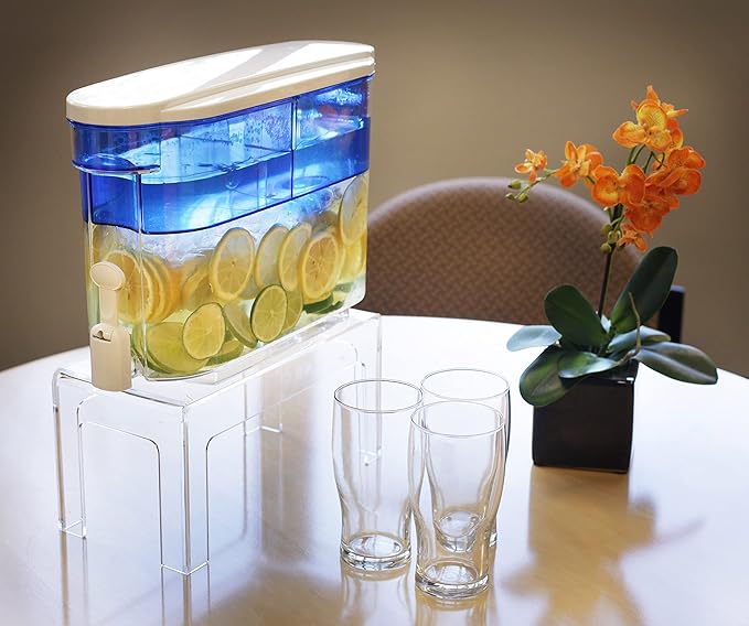 Countertop Water Filter Pitcher Stand - Clear Heavy Duty Acrylic Frame - 12" x 6" x 6" - Compatible with Brita UltraMax, PUR Ultimate and, ZeroWater ZD018