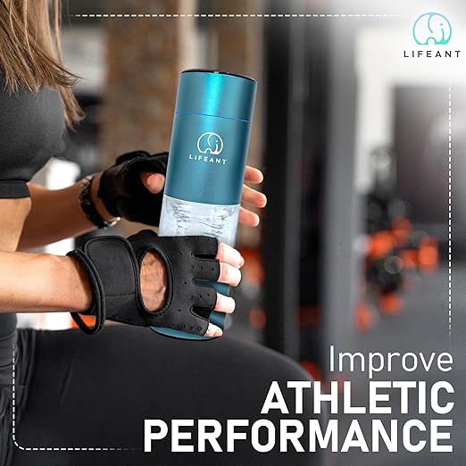 Hydrogen Water Bottle Generator–5000PPB Hydrogen Water Machine–Hydrogen Bottle Water with Adjustable Speed – Food-Grade Water Ionizer–Blue Pro