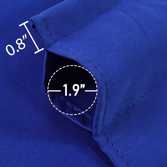 Royal Blue Valance for Windows 52x18 Inch Solid Thermal Insulated Blackout Rod Pocket Kitchen Short Curtain Toppers Valance for Bathroom Living Room 1 Panel