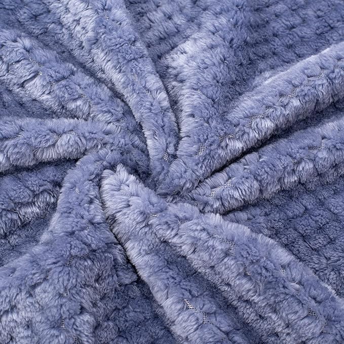 Fuzzy Blanket or Fluffy Blanket for Baby Girl or boy, Soft Warm Cozy Coral Fleece Toddler, Infant or Newborn Receiving Blanket for Crib, Stroller, Travel, Decorative (40Wx60L, M-Pearl Blue)