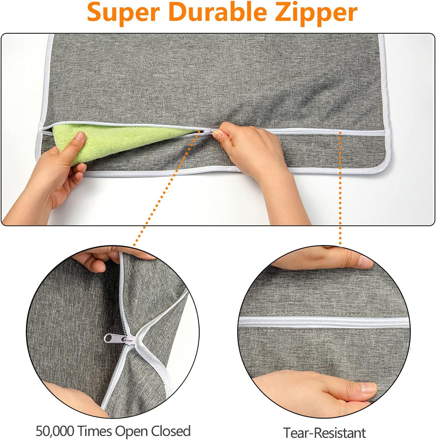 XL Hanging Laundry Hamper, Extra Large Tear-resistance Door Hamper with 2 Types Hooks for Dirty Clothes, Save Bathroom Space Hanging Laundry Bag (36.5x 22 Inch,Grey)