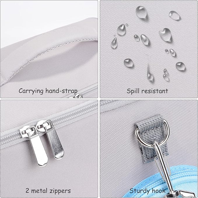 DDgro Toniebox Carrying Case - Convenient and Protective Travel Bag for Tonie box Audio Player Starter Set and Accessories (Grey, Large)