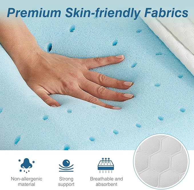 Sweetcrispy Memory Foam Pillows, Bed Pillows Standard Size Set of 3, Soft and Comfortable Pillow for Sleeping, Cooling Hotel Pillow for Side Sleeper, Removable, Machine Washable Cover