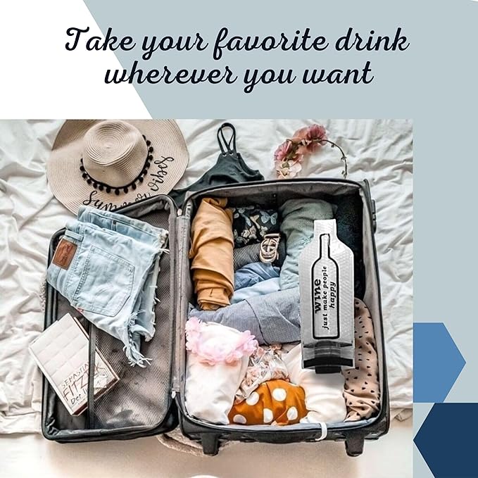 WINEGUARD PRO: [Ultimate 4-Layer] Wine Bottle Protection for Travel. Perfect for Wine Lovers - Durable & Reusable Wine Bags for Travel, Wine Travel Bag Airplane Approed. Pack 5 Set (10 pcs)