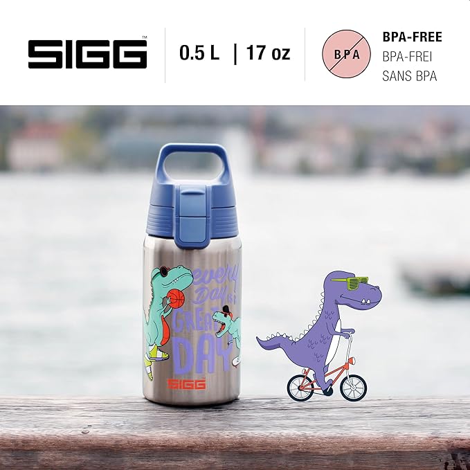 SIGG - Stainless Steel Kids Bottle - Shield One - Suitable For Carbonated Beverages - 17 Oz