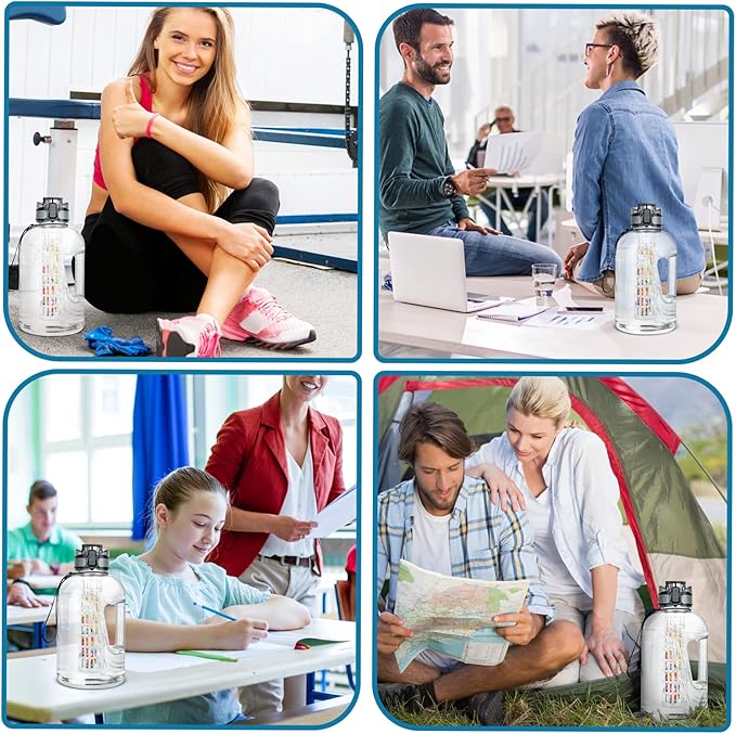 UTEBIT 74 OZ Fruit Infuser Water Bottle, Half Gallon Insulated Sports Water Bottle With Straw, 2.2L BPA Free Leak Proof Tritan Large Water Jug with Strap for Gym, Camping, Travel, Outdoor