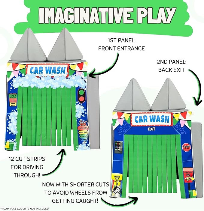 Play Panel for Childrens Foam Sofa Kids Couch (Car Wash)