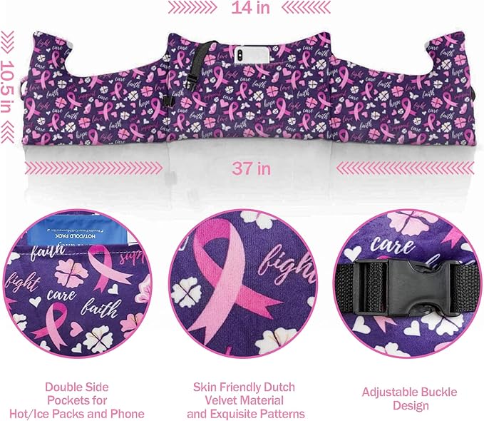 Mastectomy Pillow - Post Surgery Pillow, Breast Pillow for Sleeping After Heart Surgery, Lumpectomy Pillow, Breast Reduction & Augmentation Pillow Double Mastectomy Gifts for Women