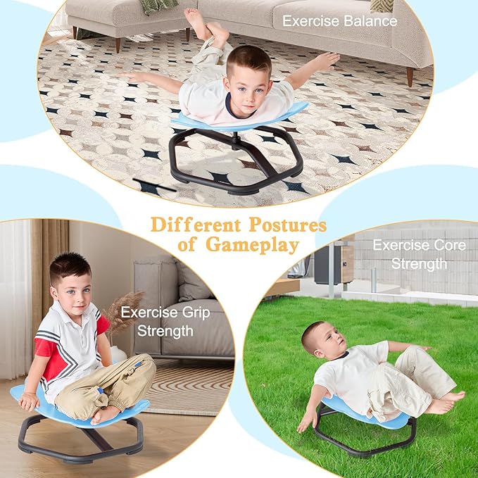 Spinning Chair for Autistic Kids Sit and Spin Chair for Kids Swivel Sensory Chair Elephant Spinning Seat Autism Sensory Chair Items for Sensory Room Training Balance Body Coordination