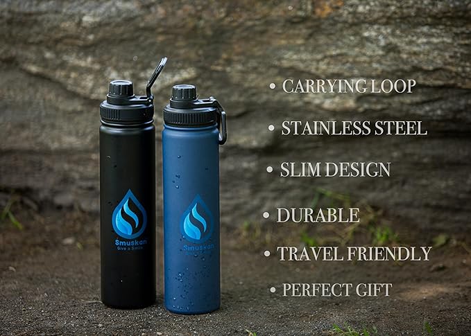 Sports original 24oz Stainless steel water bottle with strong LID and carrying loop