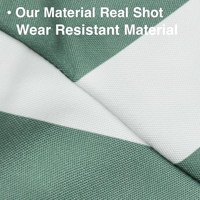 EXQ Home Kids Bean Bag Chairs Cover -Stuffed Animal Bean Bag Storage Green and White Stripes-Zipper Bean Bag for Organizing Children Plush Toys Holiday Gift for Girl,Boys (2XL)