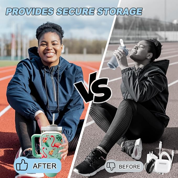 Water Bottle Pouch For Stanley Quencher Adventure 40oz & Stanley IceFlow 20oz 30oz,tumbler pouch with Pocket, for Keys, Wallet, Cards, Earphone,Compact, Versatile (GREEN)