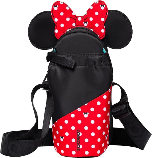 Corkcicle x Disney Minnie Mouse Crossbody Water Bottle Sling Bag, Polka Dot Red, Fits 16-40 oz Tumbler – Secure Items in Water Bottle Holder with Strap