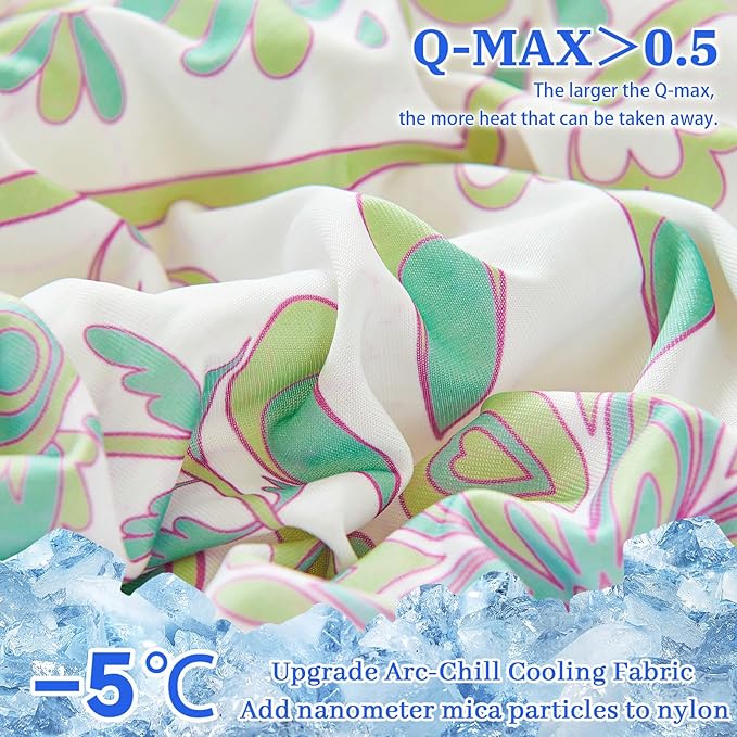 Cooling Pillow Cases for Hot Sleepers - Double Side Arc-Chill Q-Max>0.5 Cooling Fiber Cool Pillow Cases 2 Pack - Breathable Soft Cold Pillow Cases with Hidden Zipper (20" x 30")