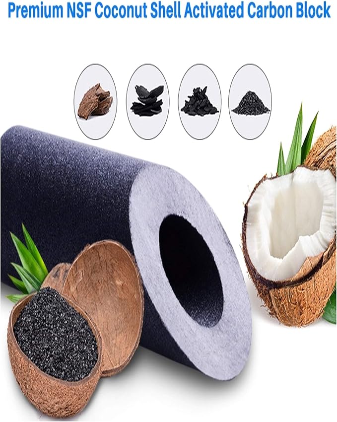 CFS – 5 Pack Replacement Water Filter Set includes Sediment, Carbon Block Cartridges & 100 GPD Membrane Compatible with Hydro Logic Stealth RO100 Models – Removes Bad Taste & Odor