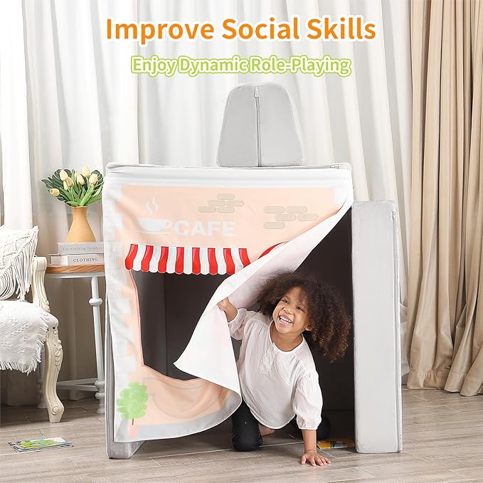Play Panels for Kids Foam Play Couch, Cafee Shop