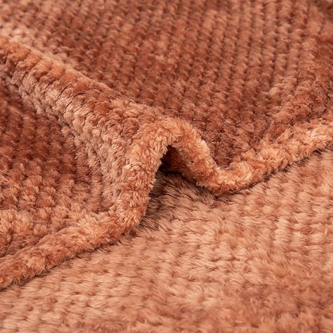 Fuzzy Blanket or Fluffy Blanket for Baby Girl or boy, Soft Warm Cozy Coral Fleece Toddler, Infant or Newborn Receiving Blanket for Crib, Stroller, Travel, Decorative (28Wx40L, XS-Deep Coffee)