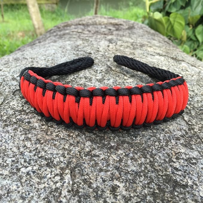 Handmade Paracord Handle for Yeti/Rtic/Ozark Trail Rambler 20 Oz Tumbler. Red/Black