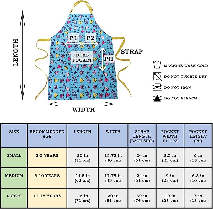 Kids Apron - cooking, gardening, artist, painting, cleaning, baking, pottery, chef, kitchen - gift boys, girls