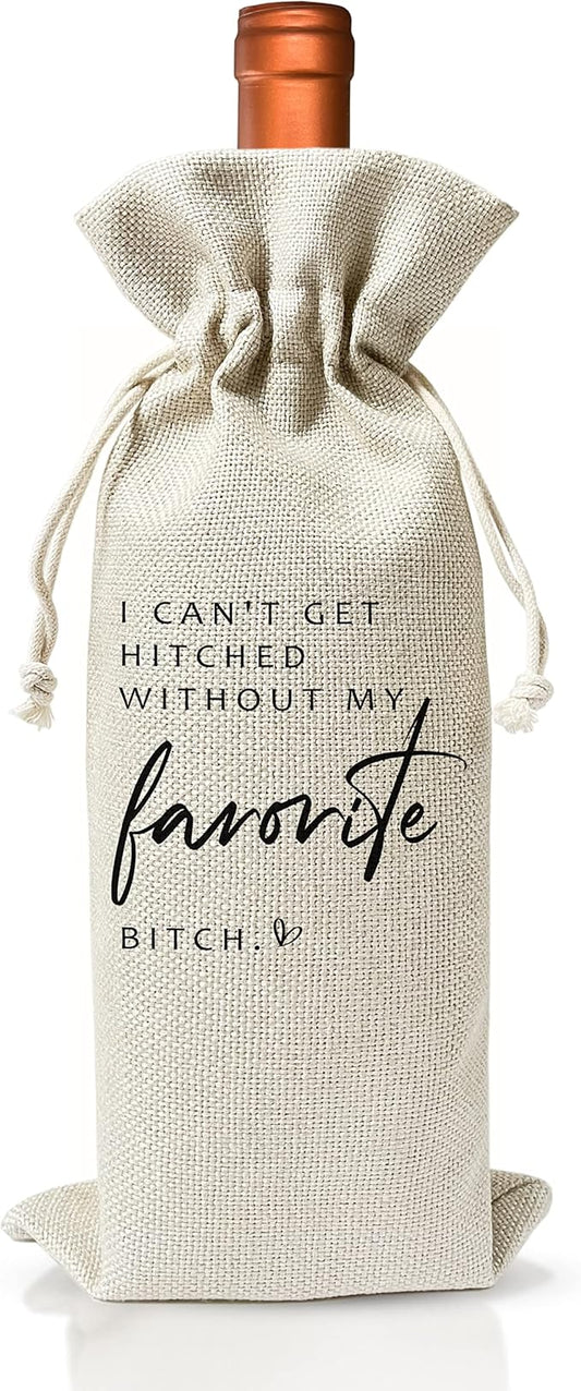 Wedding Gifts Wine Bag (1pc) - Pairs well with getting married, Engagement Gift for Couples, Gift for her, Engagement Wine Bag - Mr and Mrs Wedding Gift - Bride and Groom - Bridesmaid Gift- HiMo228