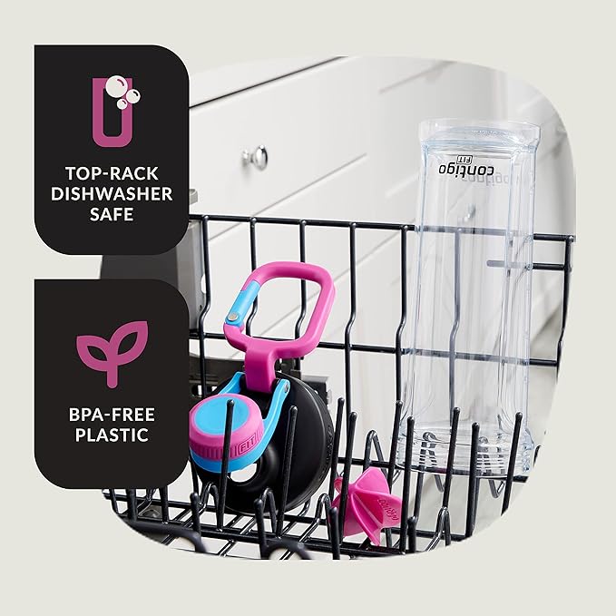 Contigo Shake & Go Fit 2.0 Tritan Water Bottle 28oz., Blue Poppy