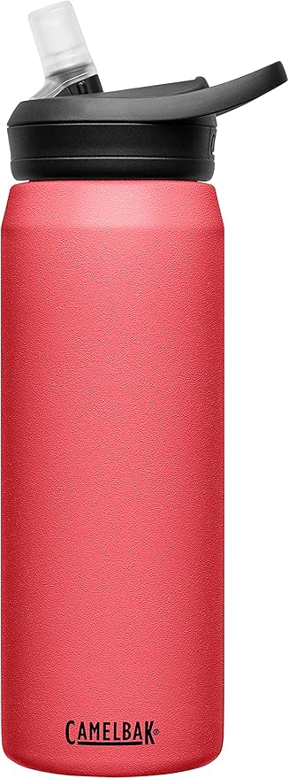 CamelBak eddy+ Water Bottle with Straw 25oz - Insulated Stainless Steel, Wild Strawberry