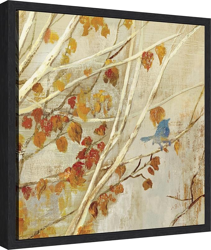 Amanti Art Framed Canvas Wall Art Print (16x16) Singing I by Asia Jensen Float Framed Canvas Art for Wall Decor, Living Room, Bedroom, Bathroom, Kitchen, Office or Business Artwork from WI, USA