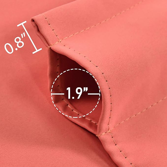 Coral Valance for Windows 72x18 Inch Solid Thermal Insulated Blackout Rod Pocket Kitchen Short Curtain Toppers Valance for Bathroom Living Room 1 Panel