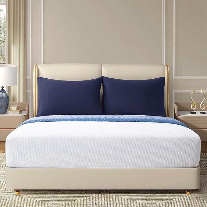 Microfiber Pillow Cases 14x20 Navy Blue Toddler Pillow Cases Set of 2 Soft Comfortable Not Shrink Small Pillow Cases Kids Pillowcase Envelope Style