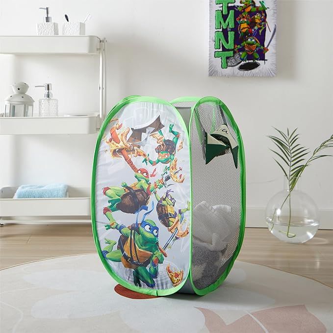 Teenage Mutant Ninja Turtles: Mutant Mayhem Pop Up Hamper with Durable Carry Handles, 21'' H x 13.5'' W X 13.5'' L