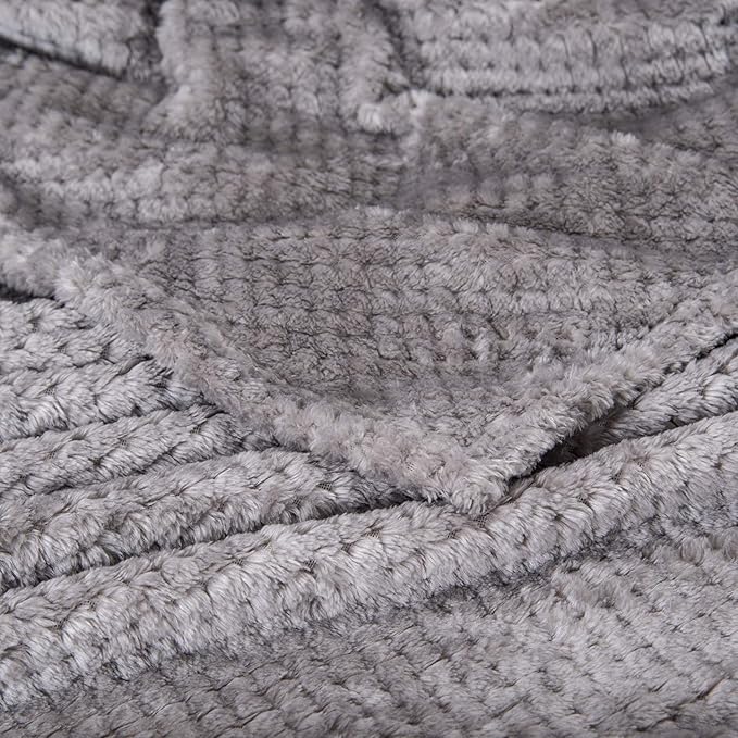 Fuzzy Throw Blanket, Plush Fleece Blankets for adults, Toddler, boys and Girls, Warm Soft Blankets and Throws for Bed, Couch, Sofa, Travel and Outdoor, Camping (Twin(60"x80"), XL1-Flint Gray)