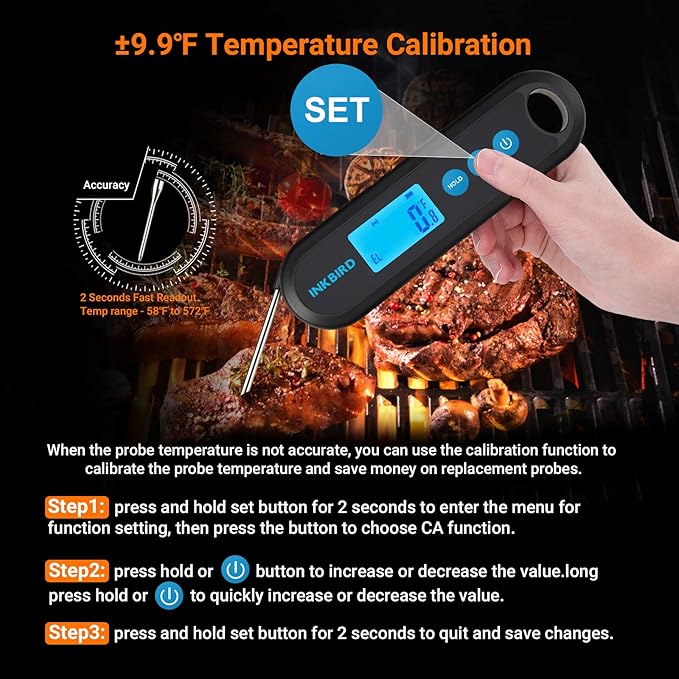 INKBIRD Instant Read Meat Thermometer Digital for Cooking with Dual Probes, 328FT Waterproof Bluetooth BBQ Meat Thermometer, Rechargeable Grill Thermometer with Temperature Alarms, Graph, Calibration