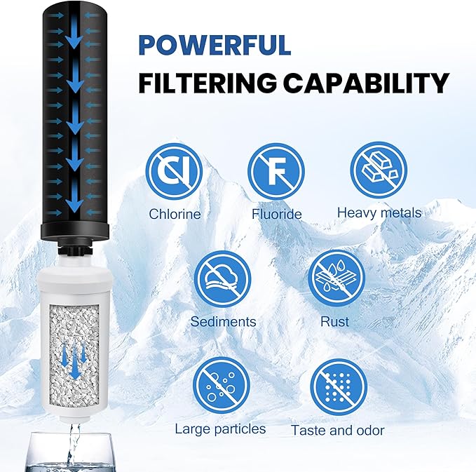 Water Filter Replacement for Berkey BB9-2 Black Filters & PF-2 Fluoride Filters, Compatible with Berkey Gravity Water Filter System, Pack of 4