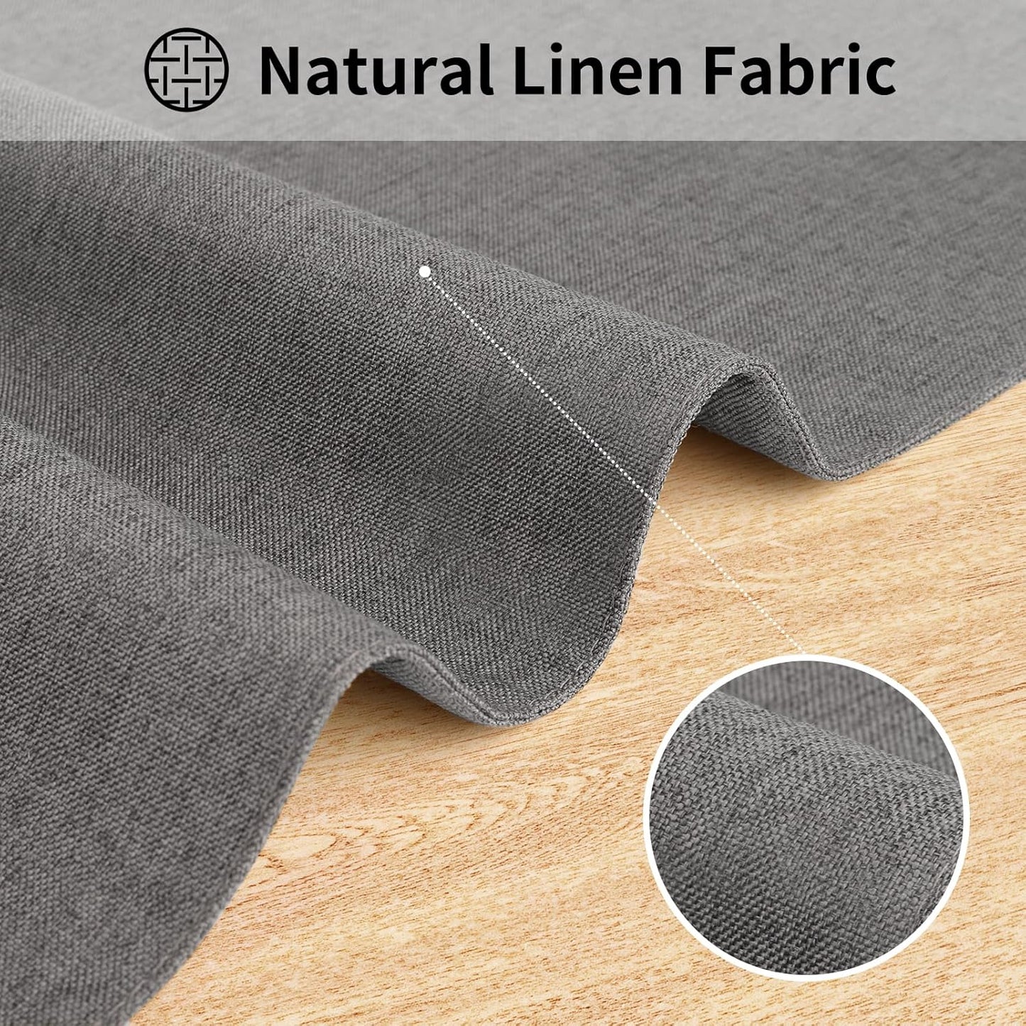 Cloth Placemats, Set of 4 Heat-Resistant Cotton Linen Blend Double Layered Machine Washable Place Mats, Wrinkle Free Thick Fabric Dining Table Mats for Indoors & Outdoors (Dark Grey, 4)