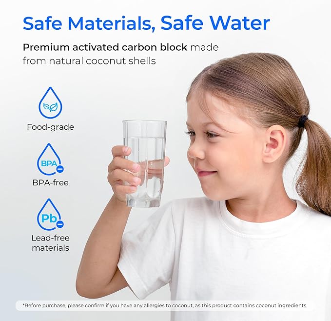 Waterdrop FQK2J Under Sink Water Filter, Replacement for GE FQK2J, FQK1K, 1350 Gallons Dual Flow Drinking Water Replacement Filters (2 Count)