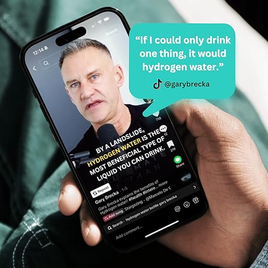 HydroPod Premium Hydrogen Water Bottle Generator - Advanced HydroHealth Hydrogenated Water Machine & Ionizer - Smart Portable Water Purifier & Filtered Hydro Water Bottle