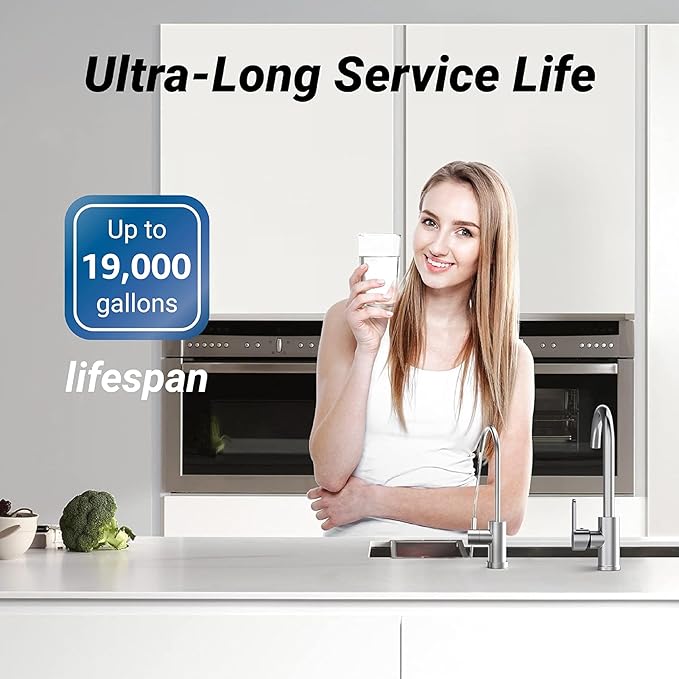 Maxblue RF15 Water Filter, 19K Gallons High Capacity, Replacement for Waterdrop 15UA/15UB Under Sink Water Filtration System