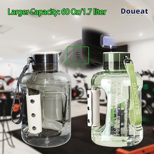 Hydrogen Water Bottle with 50 Oz/1.5L Capacity, Sports Hydrogen Rich Water Generator with SPE/PEM Technology for Gym Home School Travel - Green