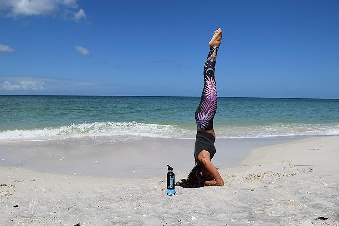 Coldest Water Bottle with Standard Mouth Straw Lid Metal Thermos Vacuum Insulated Stainless Steel l Reusable Leak Proof Cupholder Flask (21 oz, Matte Black)