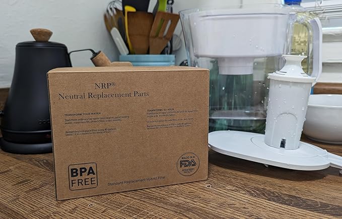 NRP 6-pack Standard Water Filter Replacement for BRITA Classic Pitcher OB03, 35557,107007,Ultramax, Everyday, Mavea Jug and Dispenser | 40-gallons per filter
