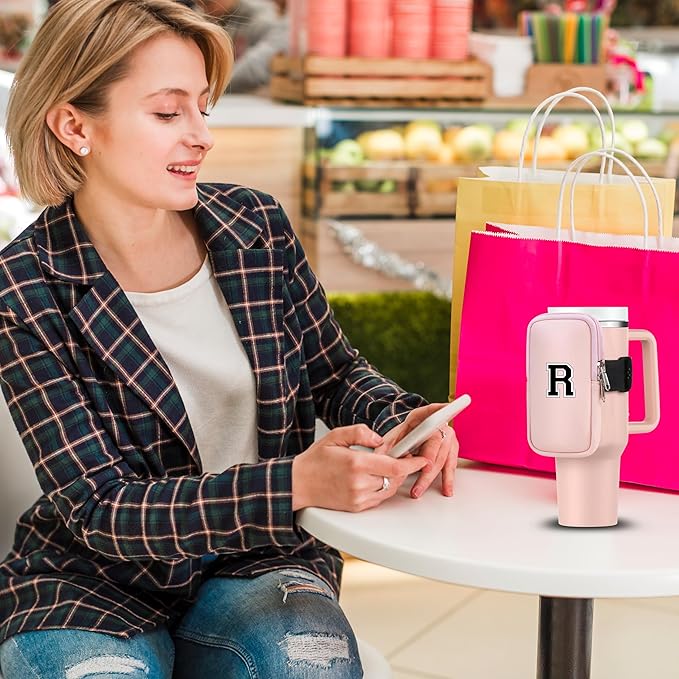 Mini Water Bottle Pouch for Stanley-Tumbler pouch with Zipper Pocket, Stanley pouch, Insulated Mug pouch, Tumbler carry holder pouch, Travel mug pouch | Waterproof