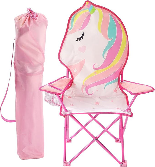 Heritage Kids Children's Figural Camp Chair, Unicorn