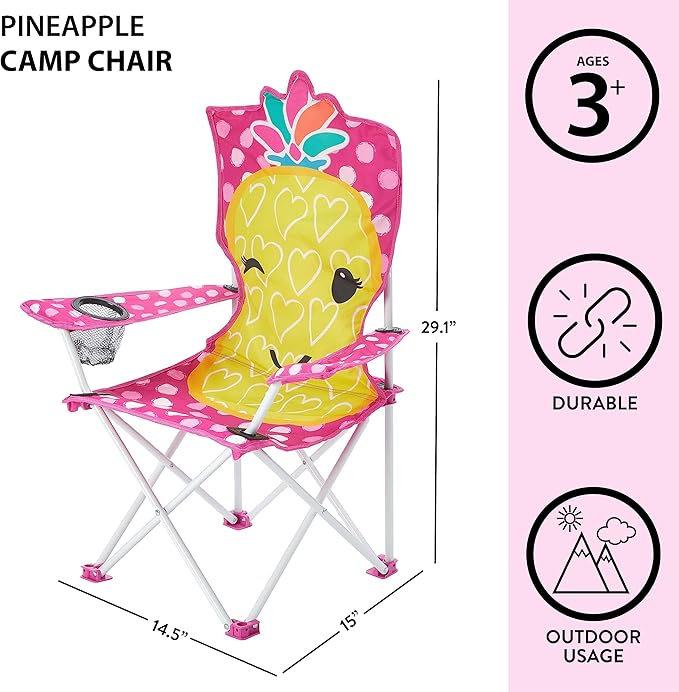 Heritage Kids Children's Figural Camp Chair, Pineapple