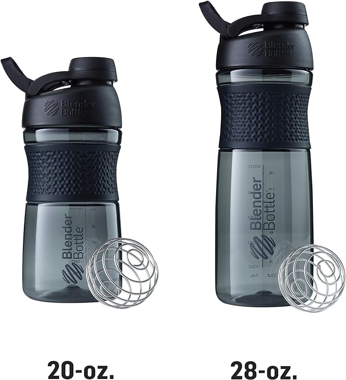 BlenderBottle SportMixer Shaker Bottle Perfect for Protein Shakes and Pre Workout, 28-Ounce, Navy
